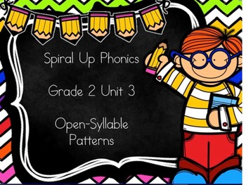 Preview of Spiral Up Phonics SMARTBOARD Unit 3 Open Syllables