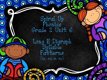 Preview of Spiral Up Phonics SMARTBOARD Unit 6 Long E Digraph