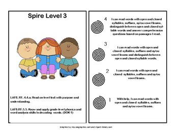Preview of Spire Level 3 Learning Scale