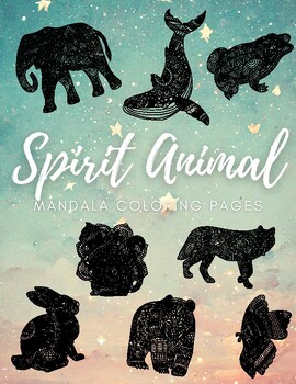 Preview of Spirit Animals: Mandala Coloring Pages