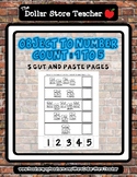 Spirit Week Fun - Count to 5 Cut & Paste Worksheets - 5 pages *sp