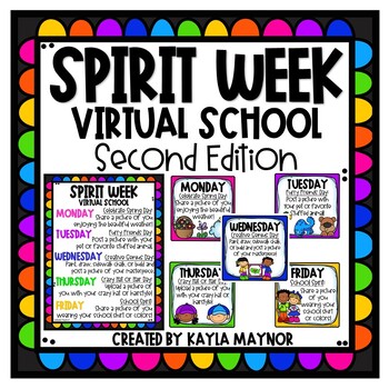 Spirit Week Virtual Classroom Second Edition by Kayla Maynor | TPT