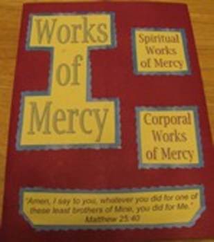 Preview of Spiritual & Corporal Works of Mercy Catholic Lapbook