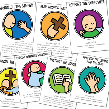 Spiritual Works of Mercy Posters, Coloring Pages, and Mini Book Set ...