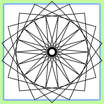 Spirograph Quadrilaterals / Circles / Mandalas to Color Clip Art ...