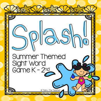Preview of Splash! Summer Sight Word Game {Editable}