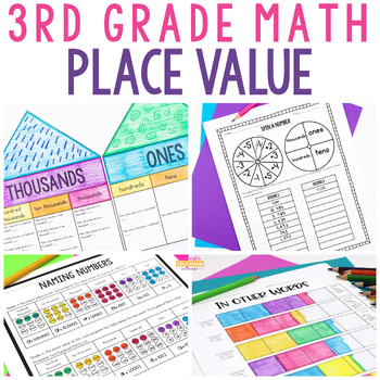 Preview of Place Value Unit | 3rd Grade | Print & Digital
