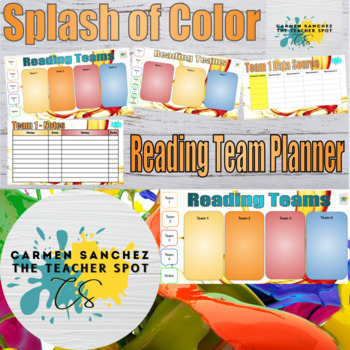 Preview of Splash of Color Reading Team Planner