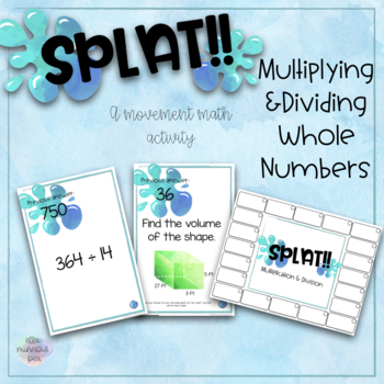 Preview of Splat! A Math Movement Activity - Multiplication and Division