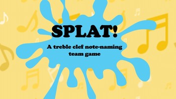 Preview of Splat! Treble Clef Note Naming Game