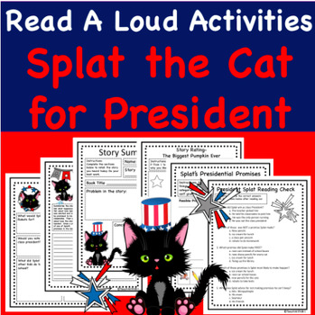 Preview of Splat the Cat for President Election Book Activities