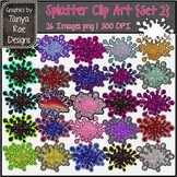 Splatter Clip Art {Set 2 - Glitter}