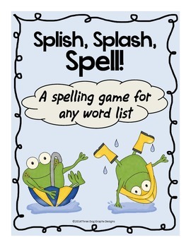 Preview of Spelling Game For Any Word List Waterpark Theme