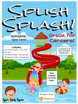 Splish Splash - a Multi-Syllabic Open Card Game - Multisyllabic | TPT