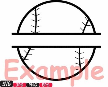 Download Split Baseball SVG Mascot clipart t-shirt cameo cricut ...