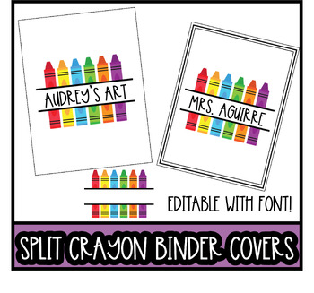 Preview of Split Crayon Binder Cover