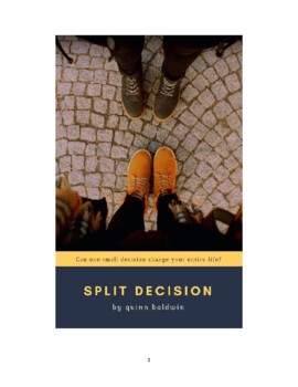 Preview of Split Decision: a humorous middle school play for character education