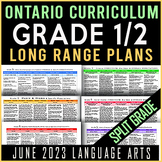 Split Grade 1/2 Ontario Long Range Plans BUNDLE 2024 Edita