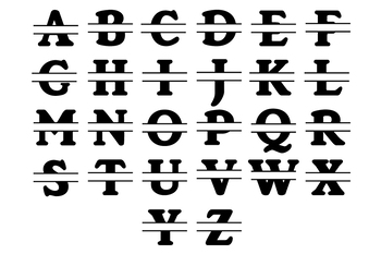 Download Split Monogram Alphabet SVG, Split Monogram Letters SVG ...