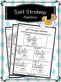 split strategy worksheets teachers pay teachers