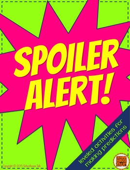 Preview of Spoiler Alert! {leveled activities for making predictions}
