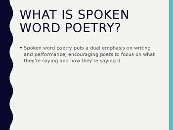 Spoken Word Poetry Unit by Mrs Witmans Parchments | TPT
