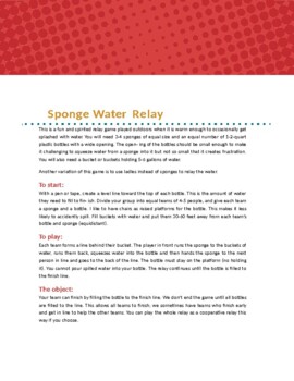 Preview of Sponge Water Relay! - Group game