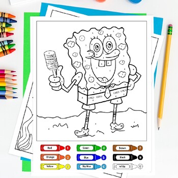 Spongebob Coloring Pages – Custom Paint By Numbers