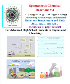 Preview of Spontaneous Chemical Reactions 4 - Science Project and Research Application