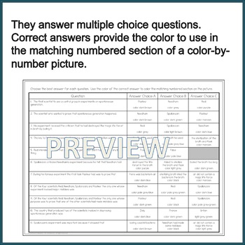 Spontaneous Generation Reading and Color by Number for Distance Learning