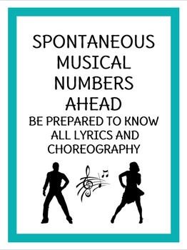 Preview of "Spontaneous Musical Numbers Ahead" Poster