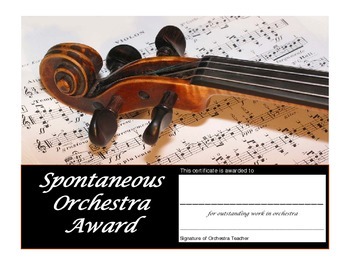 Preview of Spontaneous Orchestra Award