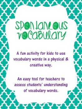 Preview of Spontaneous Vocabulary