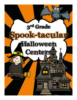 Preview of 3rd grade Halloween Math & Language Arts Centers