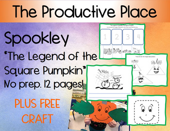 Preview of The Legend of the Square Pumpkin No prep 12 pages Pumpkin Craft