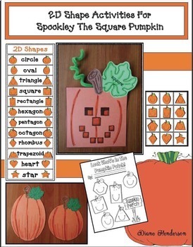Preview of Spookley The Square Pumpkin 2D Shapes Craft & Halloween Pumpkin Activities