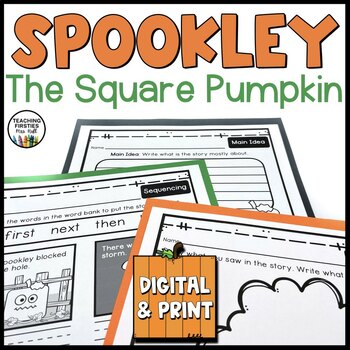 Preview of Spookley The Square Pumpkin Activities - Reading Comprehension & Writing Crafts