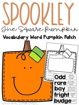Preview of Spookley the Square Pumpkin Vocabulary Word Freebie