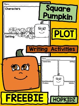 Preview of Spookley the Square Pumpkin Writing Activity, Plot, Setting, Freebie Printable