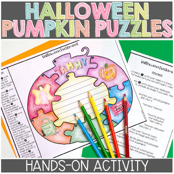 Halloween Pumpkin Puzzle Activity by The Owl Teacher TPT