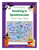 Spooktacular Halloween Bookmarks: Color Your Own