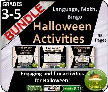 Preview of Halloween Activities Bundle - Print and Digital Versions