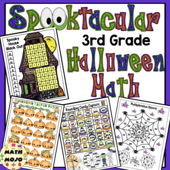 Preview of 3rd Grade Halloween Math Activities - 3rd Grade  Math Games and Centers