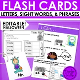 Halloween Sight Words Flash Cards, Alphabet Flash Cards & 