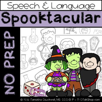 Preview of Spooktacular: No Prep Speech and Language