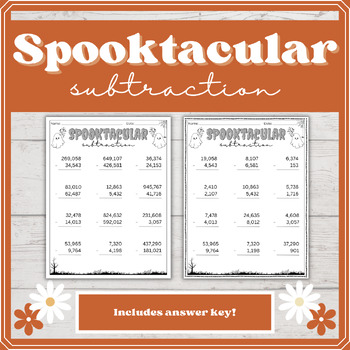 Preview of Spooktacular Subtraction