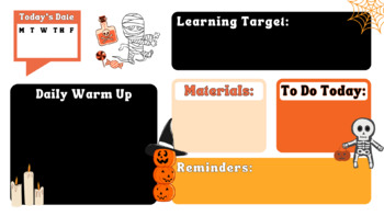 Preview of Spooky Agenda Slides