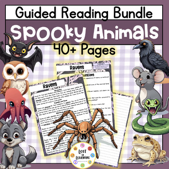 Preview of Spooky Animal Informational Texts || Halloween Guided Reading Text Study Bundle
