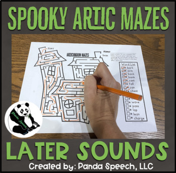 Preview of Spooky Articulation Mazes: A Speech Therapy Activity