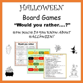Spooky Board Games and Haunting Quiz Bundle by Lala Bright | TPT